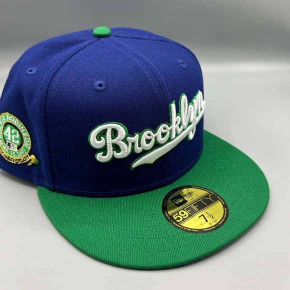 Brooklyn Dodgers Hat Men 7 1/2 Jackie Robinson 59Fifty New Era MLB Fitted Cap
